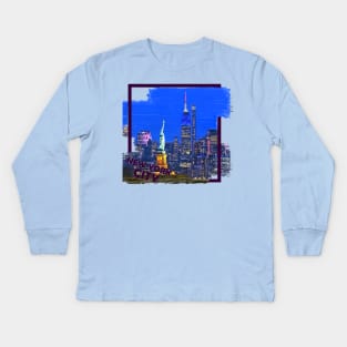 Statue of Liberty ,New York city Kids Long Sleeve T-Shirt
